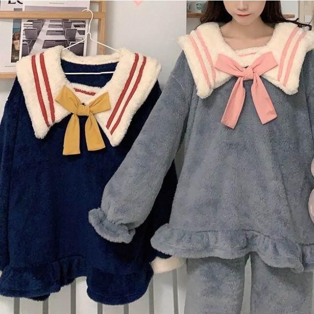 レディース パジャマ 上下セット トレンドパジャマ 上下 セット 秋冬パジャマ 長袖 ボア素材 暖かい モコモコ フワフワ ルーズ かわいい 大人可愛い | 