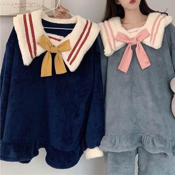 レディース パジャマ 上下セット トレンドパジャマ 上下 セット 秋冬パジャマ 長袖 ボア素材 暖かい モコモコ フワフワ ルーズ かわいい 大人可愛い |  | 05