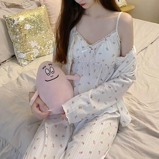 パジャマ 3点セット レディース 花柄 フラワープリント柄 ワンサイズ ホワイト タンクトップ 長ズボン カーデガン 部屋着 寝具 寝間着 お家時間 かわいい |  | 06