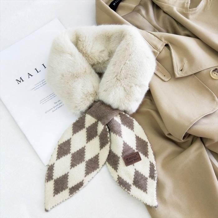 マフラー レディース ティペット ファー ダイヤ ひし形 ふわふわ 暖かい シンプル ショート丈 秋冬 トレンド 流行 新作 ファッション かわいい 大人可愛い |  | 13