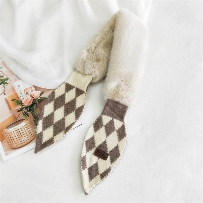 マフラー レディース ティペット ファー ダイヤ ひし形 ふわふわ 暖かい シンプル ショート丈 秋冬 トレンド 流行 新作 ファッション かわいい 大人可愛い |  | 14