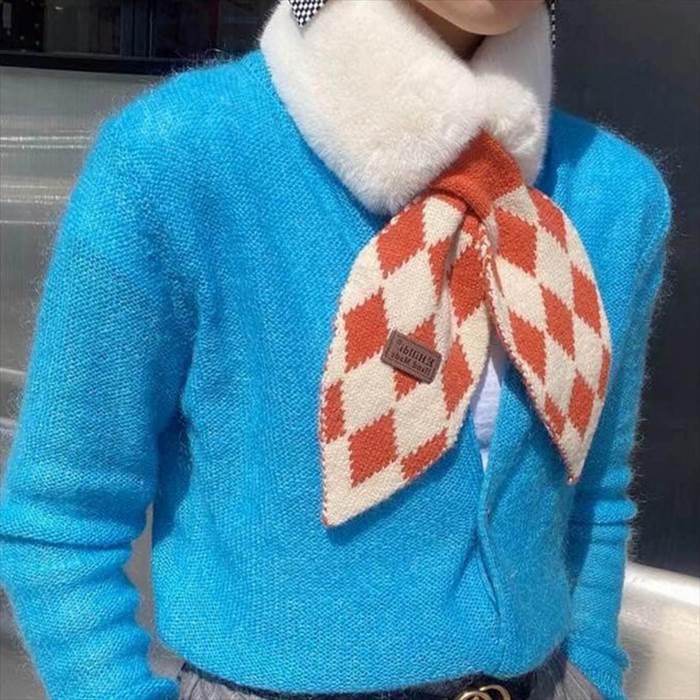 マフラー レディース ティペット ファー ダイヤ ひし形 ふわふわ 暖かい シンプル ショート丈 秋冬 トレンド 流行 新作 ファッション かわいい 大人可愛い |  | 16