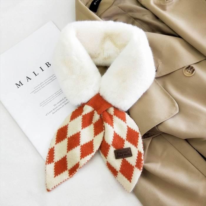 マフラー レディース ティペット ファー ダイヤ ひし形 ふわふわ 暖かい シンプル ショート丈 秋冬 トレンド 流行 新作 ファッション かわいい 大人可愛い |  | 17