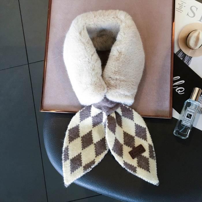 マフラー レディース ティペット ファー ダイヤ ひし形 ふわふわ 暖かい シンプル ショート丈 秋冬 トレンド 流行 新作 ファッション かわいい 大人可愛い |  | 02