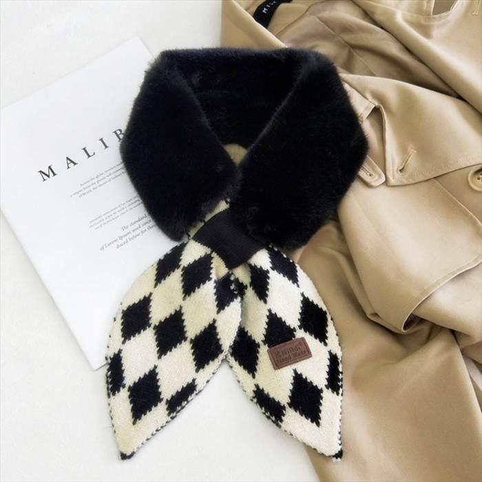 マフラー レディース ティペット ファー ダイヤ ひし形 ふわふわ 暖かい シンプル ショート丈 秋冬 トレンド 流行 新作 ファッション かわいい 大人可愛い |  | 05