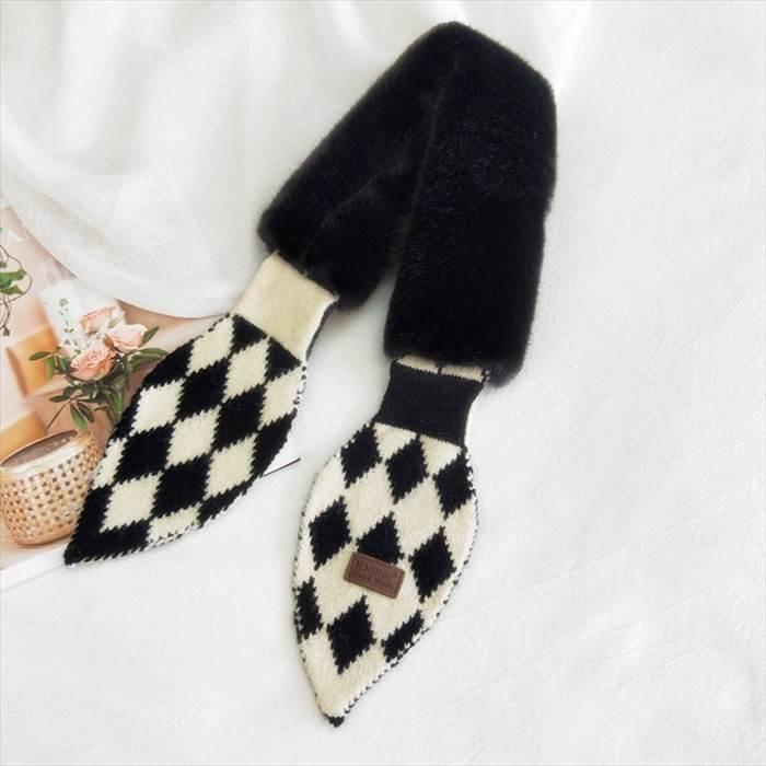 マフラー レディース ティペット ファー ダイヤ ひし形 ふわふわ 暖かい シンプル ショート丈 秋冬 トレンド 流行 新作 ファッション かわいい 大人可愛い |  | 06