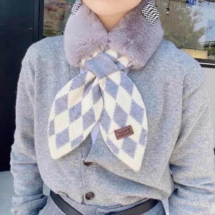 マフラー レディース ティペット ファー ダイヤ ひし形 ふわふわ 暖かい シンプル ショート丈 秋冬 トレンド 流行 新作 ファッション かわいい 大人可愛い |  | 07