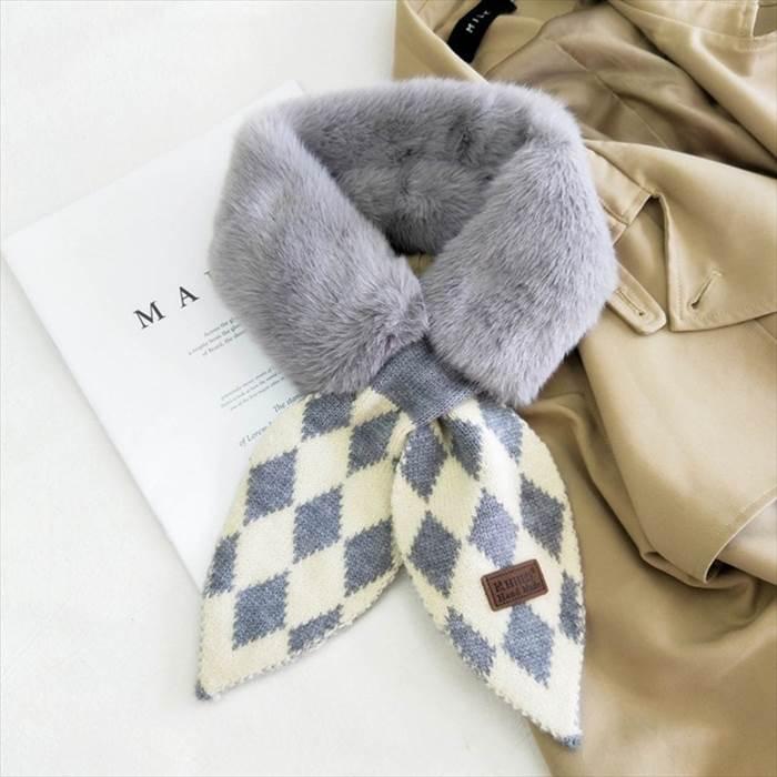 マフラー レディース ティペット ファー ダイヤ ひし形 ふわふわ 暖かい シンプル ショート丈 秋冬 トレンド 流行 新作 ファッション かわいい 大人可愛い |  | 08