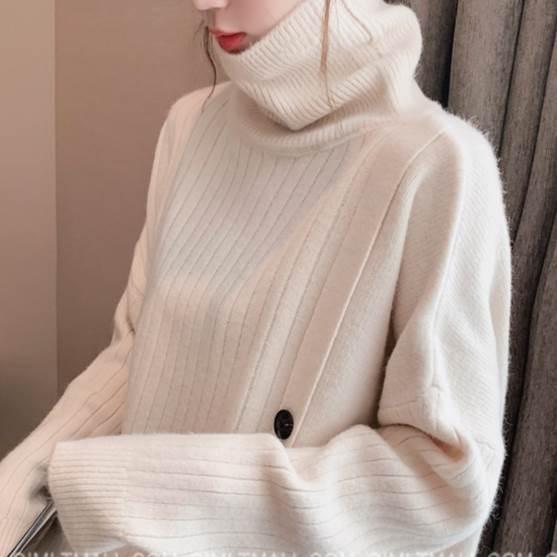 トップス レディース ニット チュニック プルオーバー タートルネック リブ サイドボタン ５サイズ サイズ豊富 ３カラー 秋 冬 カジュアル |  | 09