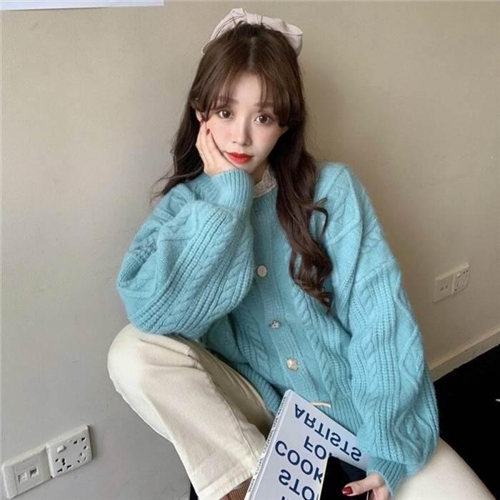 トップス レディース ニット カーディガン ドロップショルダー ケーブル編み ボタン 5サイズ サイズ豊富 4カラー 秋 冬 大人可愛い |  | 07