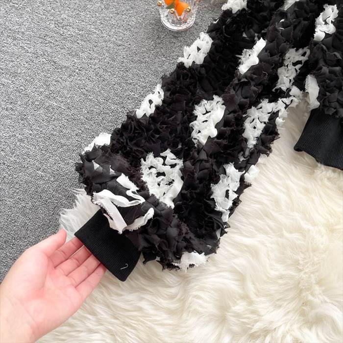 ジャケット アウター ショート丈ジャケット モノクロ 白黒 ボリューム感 ミニ丈ジャケット ロングスリーブ レディース おしゃれ お洒落 可愛い 大人可愛い |  | 15