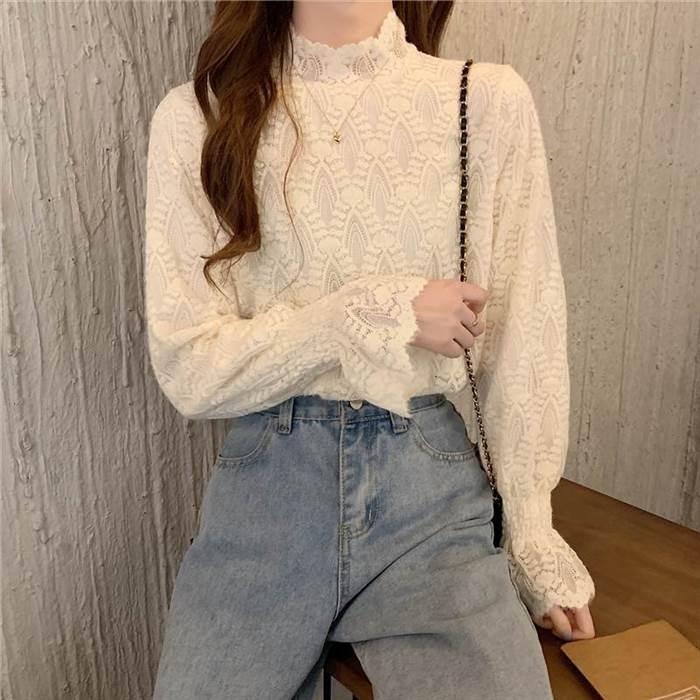 レディース レース トップス ハーフタートルネック 大人女子 かわいい ガーリー フリル袖 フレアスリーブ お出かけ 女子会 デート お食事 休日 特別な日 通勤 |  | 03