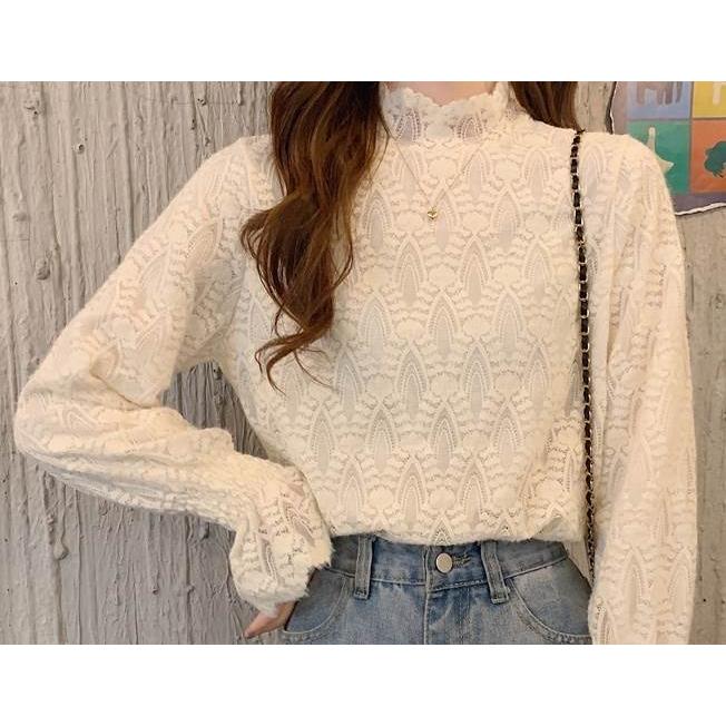 レディース レース トップス ハーフタートルネック 大人女子 かわいい ガーリー フリル袖 フレアスリーブ お出かけ 女子会 デート お食事 休日 特別な日 通勤 |  | 09