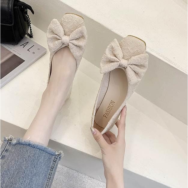 シューズ レディース フラットシューズ スクエアトゥ ぺたんこ ぺたんこシューズ ローヒール ゴム底 リボン 黒 ブラック 白 ホワイト ベージュ かわいい |  | 09