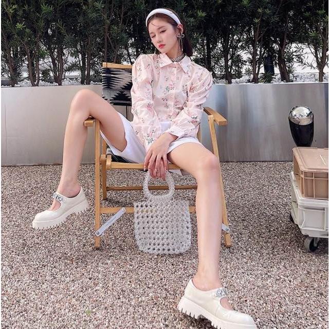 トップス レディース 女性用 長袖 ショート丈 ミニ丈 ストレート シャツ ポロシャツ ブラウス 襟あり 前ボタン 大人可愛い フォーマル カジュアル |  | 10