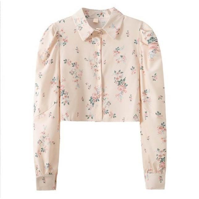 トップス レディース 女性用 長袖 ショート丈 ミニ丈 ストレート シャツ ポロシャツ ブラウス 襟あり 前ボタン 大人可愛い フォーマル カジュアル |  | 12