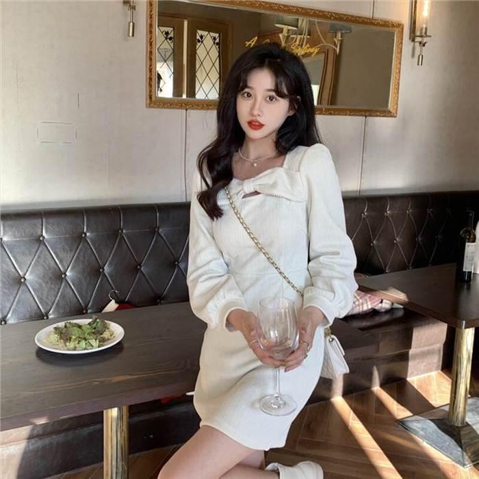 ワンピース レディース Aラインワンピース ミニ丈 ショート丈 長袖 無地 春 セミフレア リボン かわいい 大人可愛い きれいめ シンプル カジュアル 大人 |  | 13