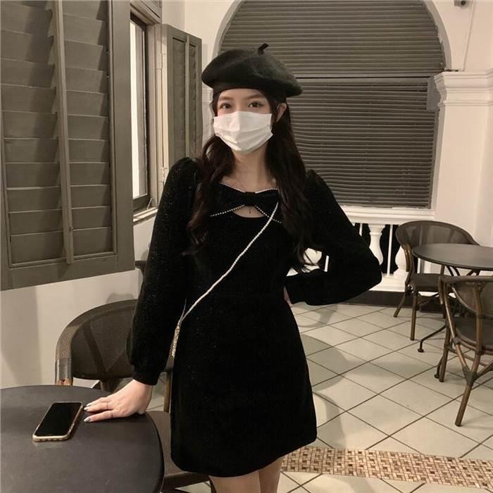 ワンピース レディース Aラインワンピース ミニ丈 ショート丈 長袖 無地 春 セミフレア リボン かわいい 大人可愛い きれいめ シンプル カジュアル 大人 |  | 14