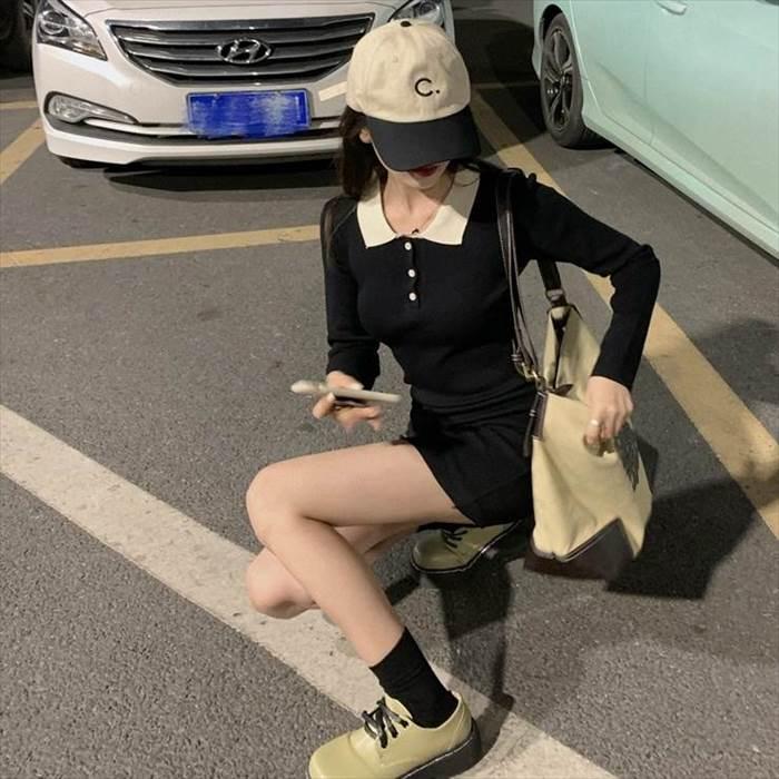 レディース ワンピース タイトワンピース 白 ホワイト 黒 ブラック ミニ丈 ショート丈 長袖 無地 スリム タイト ストレート かわいい 大人可愛い きれいめ |  | 13