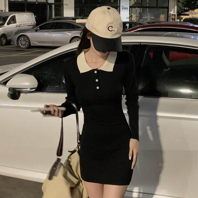 レディース ワンピース タイトワンピース 白 ホワイト 黒 ブラック ミニ丈 ショート丈 長袖 無地 スリム タイト ストレート かわいい 大人可愛い きれいめ |  | 18