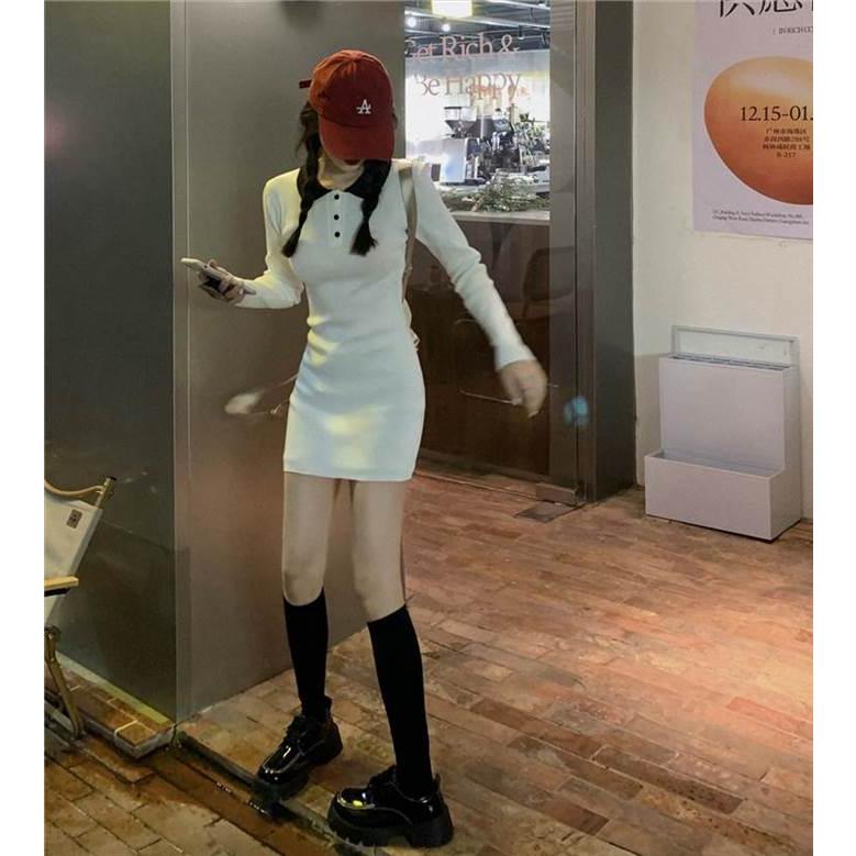 レディース ワンピース タイトワンピース 白 ホワイト 黒 ブラック ミニ丈 ショート丈 長袖 無地 スリム タイト ストレート かわいい 大人可愛い きれいめ |  | 09