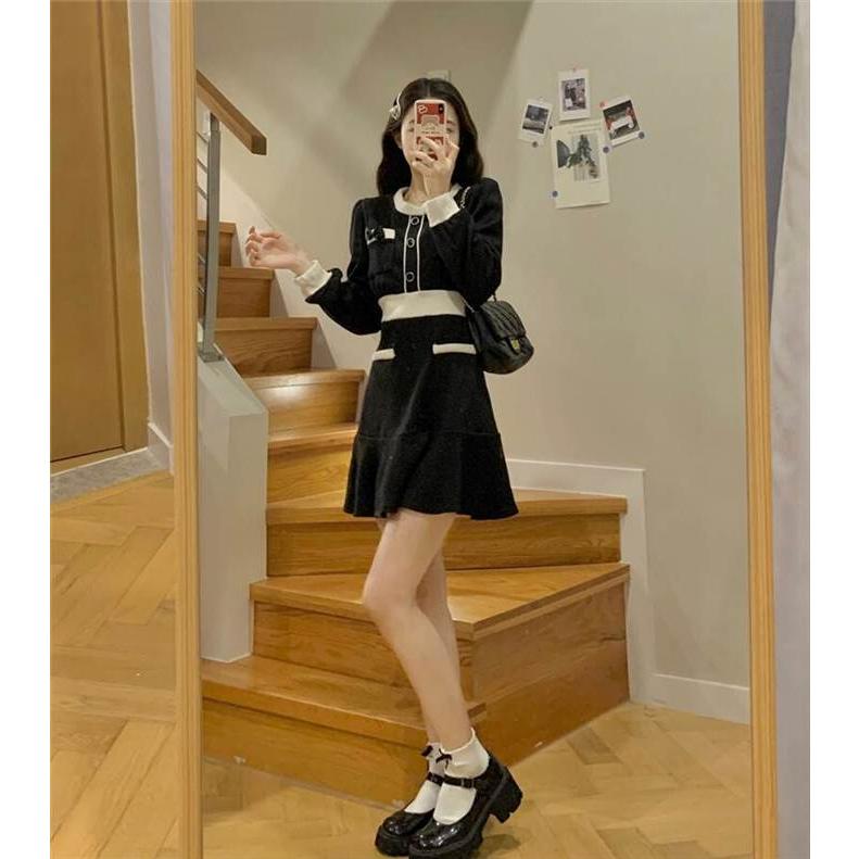 レディース ワンピース ブラック ホワイト 白 黒 パフスリーブ長袖 インポートファッション 海外デザイン スタイリッシュ ゆるかわファッション |  | 12