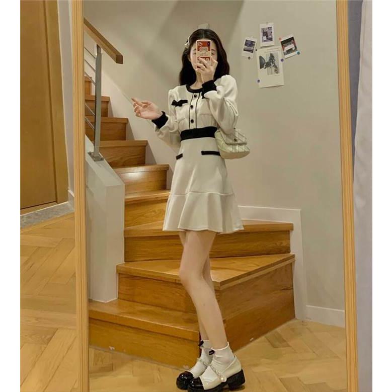 レディース ワンピース ブラック ホワイト 白 黒 パフスリーブ長袖 インポートファッション 海外デザイン スタイリッシュ ゆるかわファッション |  | 03