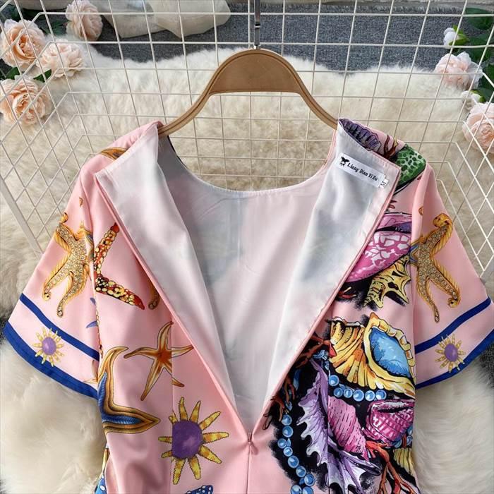 レディース ワンピース エスニック エキゾチック アジアン 海の中 海柄デザイン インポートファッション 海外デザイン スタイリッシュ 個性的 個性派 |  | 13