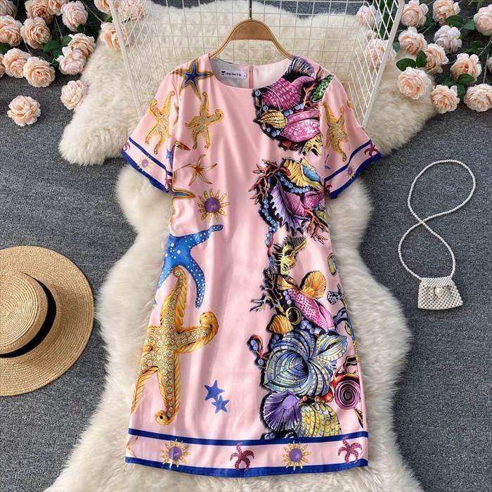 レディース ワンピース エスニック エキゾチック アジアン 海の中 海柄デザイン インポートファッション 海外デザイン スタイリッシュ 個性的 個性派 |  | 01