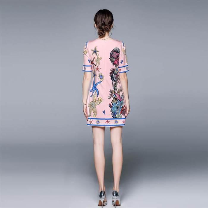 レディース ワンピース エスニック エキゾチック アジアン 海の中 海柄デザイン インポートファッション 海外デザイン スタイリッシュ 個性的 個性派 |  | 04