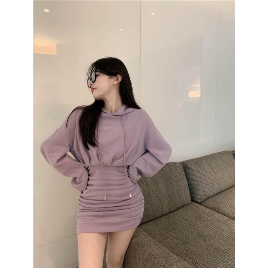 レディース ワンピース 猫耳フーディー ネコワンピース 猫好き スウェット タイトスカート ミニ ミニ丈 ショート丈 膝上 長袖 ボリューム袖 ドロップショルダー |  | 10