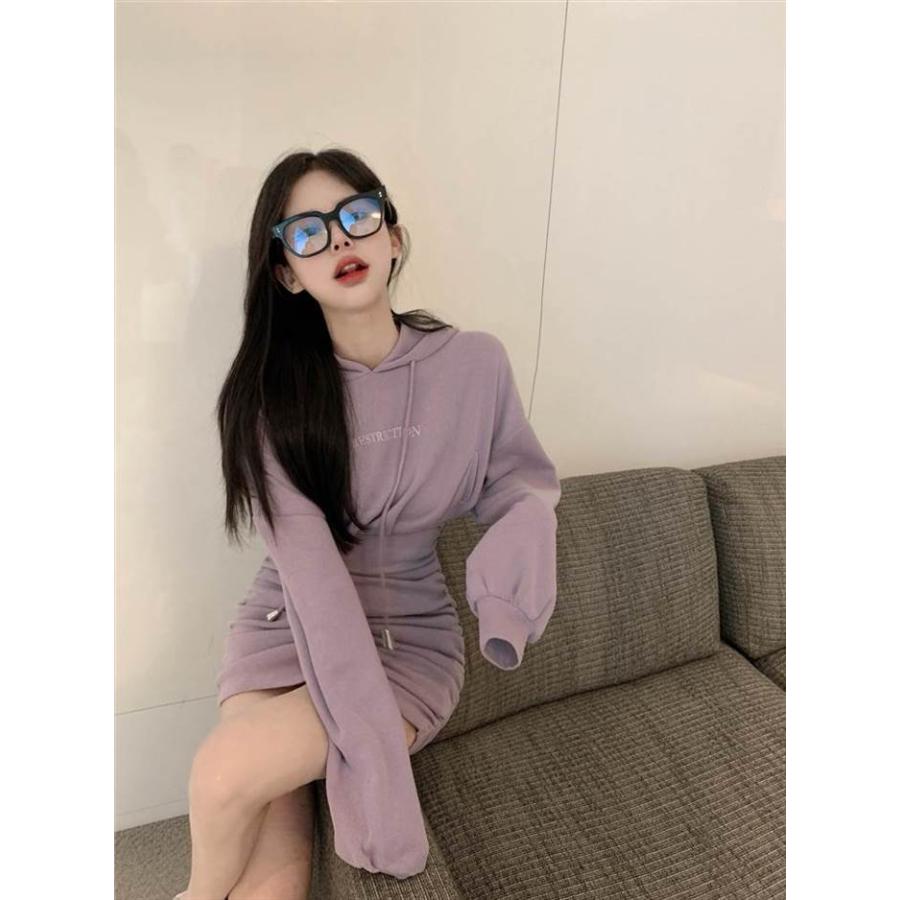 レディース ワンピース 猫耳フーディー ネコワンピース 猫好き スウェット タイトスカート ミニ ミニ丈 ショート丈 膝上 長袖 ボリューム袖 ドロップショルダー |  | 14