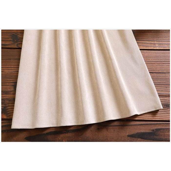 ワンピース レディース プリーツスカート ひざ丈 膝丈 ミディアム丈 袖あり 長袖 襟付き Aライン  プリーツ  フリル リボン コーデュロイ かわいい 大人可愛い |  | 07