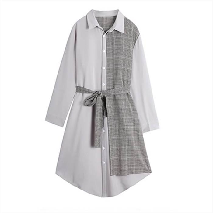 レディース シャツロングスカート 長袖ワンピース チェック柄 ワンピース ワンピドレス 新作 トレンディ ウエスト切り替えしデザイン 春 秋 新デザイン |  | 14