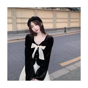 ワンピース レディース カラードレス シースルースカート 透け感 リボンタイ リボン ミドル丈 長袖 襟なし 袖あり 長袖 萌え袖 切り替えデザイン お洒落 |  | 14