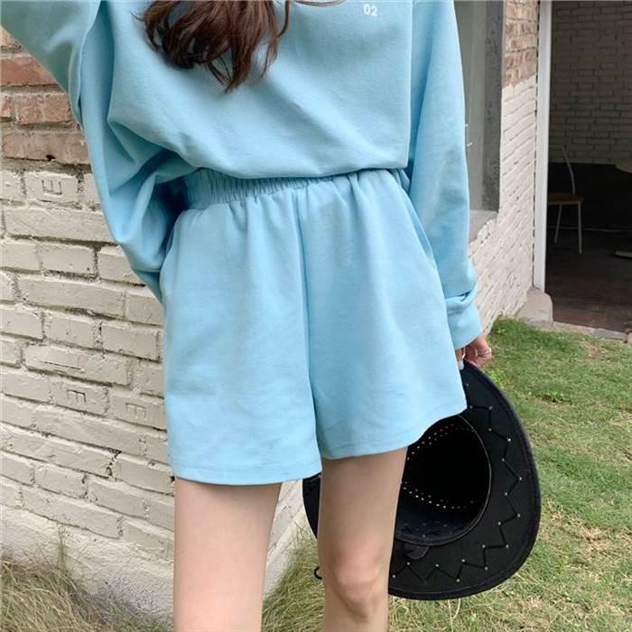 セットアップ レディース ルームウェア 上下セット 2点セット ツーピース 人気カラー 新作 ニュールック パジャマ トレーナー ショートパンツ 部屋着 寝巻き |  | 09