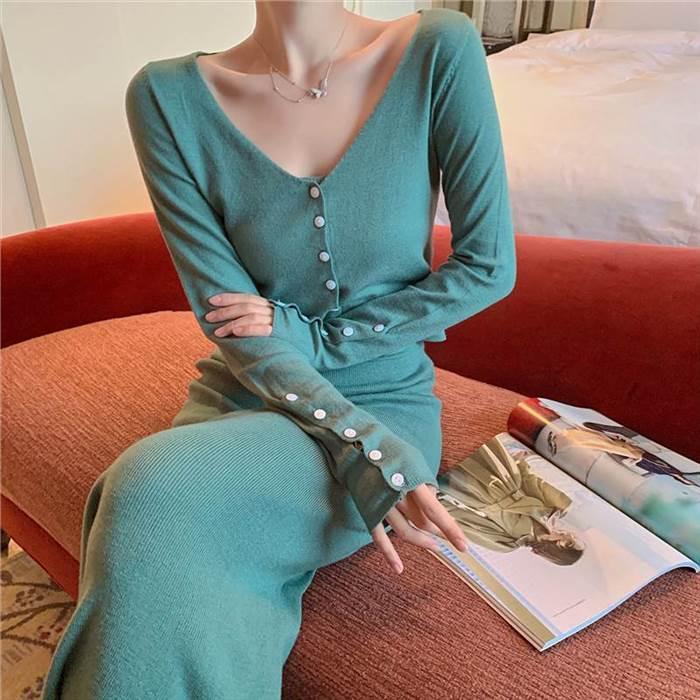 セットアップ レディース  青 ブルー ベージュ 新作 人気 海外ファッション 3点セット スリーピース チューブトップ カーディガン スカート ロング ロング丈 |  | 02