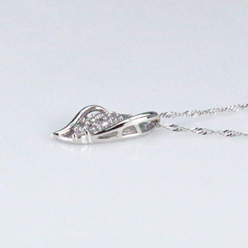 KASHIMAプラチナ900 0.1ct ダイヤモンド 10ストーン ペンダント ネックレス 1ct ダイヤモンド 10ストーン ペンダント ネックレス