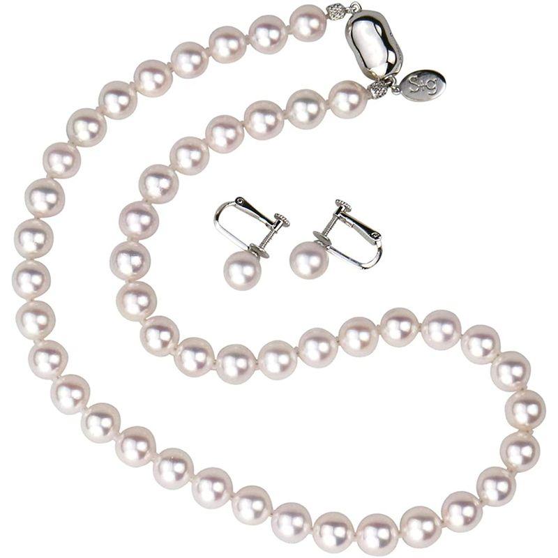 【新品 未使用 日本製】 Akoya Pearls Susty Gem 花珠 パール ネックレス 宇和島 あこや真珠 フォーマルセット 冠婚葬祭 8.5-8.0mm 【SKC1723732525】(62720円)