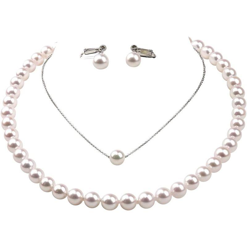 【新品 未使用 日本製】 Akoya Pearls Susty Gem 花珠 パール ネックレス 宇和島 あこや真珠 フォーマルセット 冠婚葬祭 8.5-8.0mm 【SKC1723732525】(62720円)