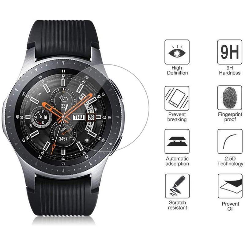 3枚入りSamsung Galaxy Watch Active 2 R82044mm用ガラスフィルム 高透過率 薄型 硬度9H 飛散防止処