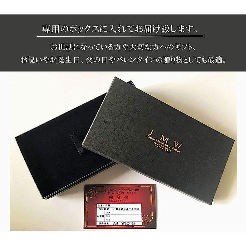JMW TOKYO腕時計 メンズ 上級ムーンフェイズ 日本製ムーブメント 本革ベルト ローマ数字インデックス 100m防水 タキメーター ( TOKYO腕時計 メンズ 上級ムーンフェイズ 日本製ムーブメント 本革ベルト ローマ数字インデックス 100m防水 タキメーター