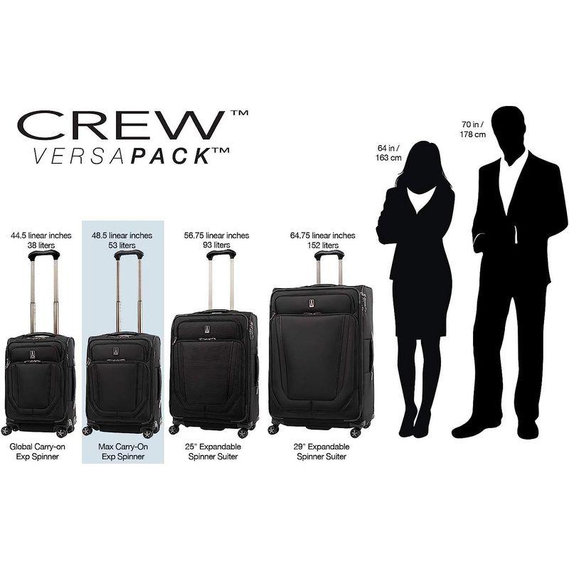 【美品】 Travelpro トラベルプロ Crew Versapack，407186301 ジェットブラック， MAX SIZE 【F7551737620】(27478円)