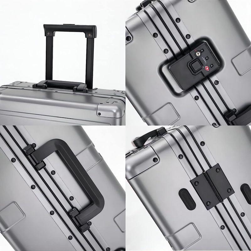 Yuweijie スーツケース キャリーケース キャリーバッグ 機内持ち込み オールアルミ合金ボディ 耐衝撃 大型 軽量 静音ダブルキャスタ スーツケース キャリーケース キャリーバッグ 機内持ち込み オールアルミ合金ボディ 耐衝撃 大型 軽量 静音ダブルキャスタ