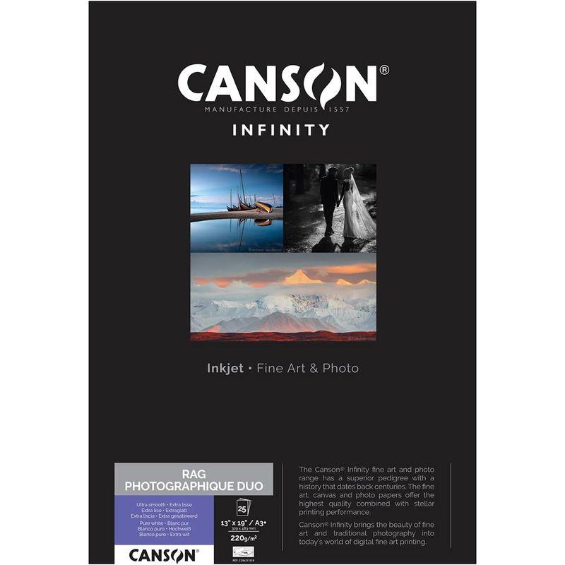 キャンソン　写真用紙　インフィニティ　DUO　A3ノビ　06211018　ラグ・フォトグラフィック　25枚　正規輸入品