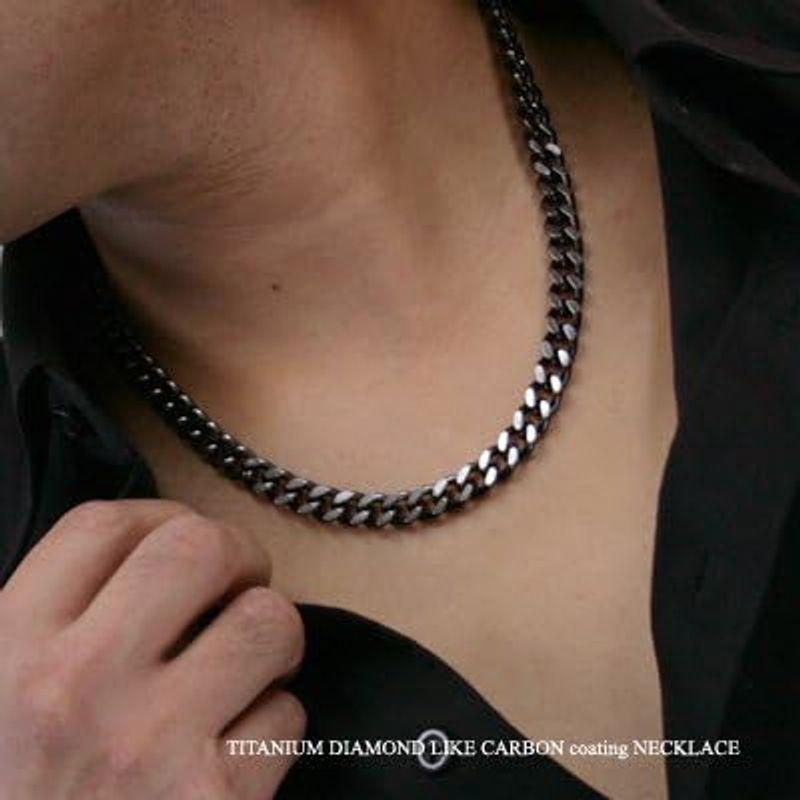 ブラックネックレス チタンチェーン黒 喜平50ｃｍ 9.3mm巾 チェーン ネックレス（DLC硬化加工)TITAN ネックレス 50ｃｍ ネックレス チタンチェーン黒 喜平50ｃｍ 3mm巾 チェーン DLC硬化加工 TITAN 50ｃｍ