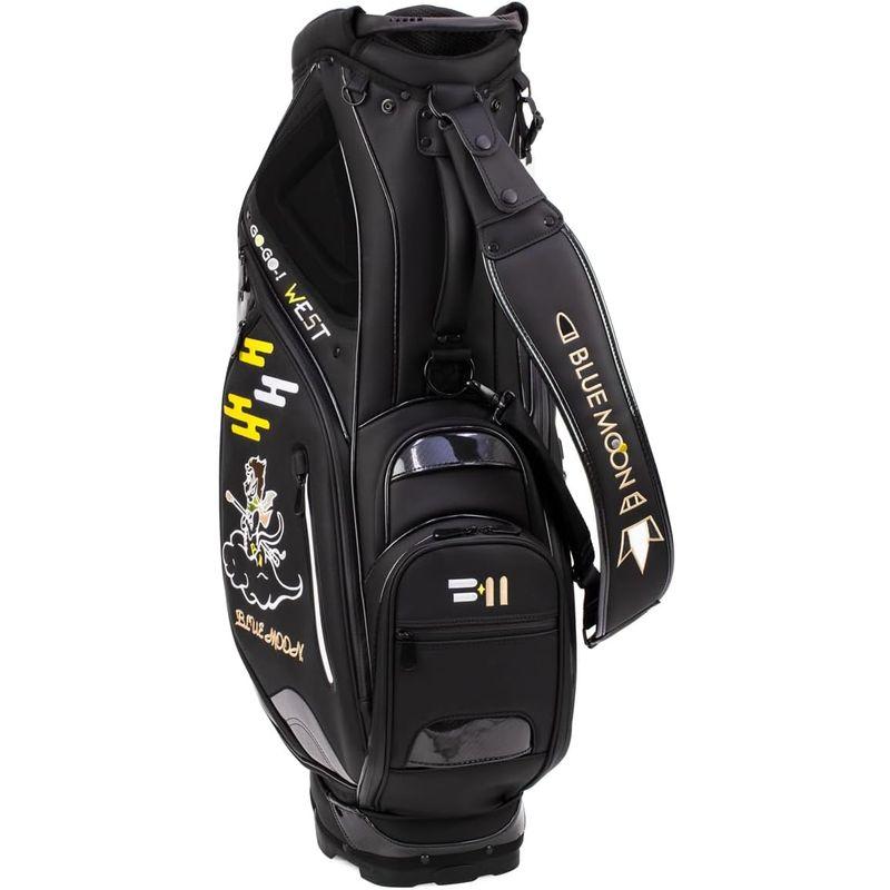 【再値下げ】BLUEMOON parade neon ゴルフキャディバッグ 黒 ブルームーン キャディバッグ 2021 風神雷神 C13-BMF ブラック