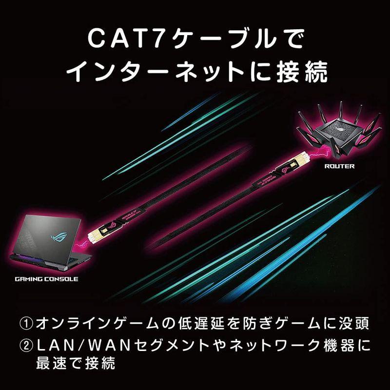 ASUS ROG CAT7 CABLE 最大600MHzおよび10GB 転送速度 ネットワークケーブル （３M）｜violette-shop｜05