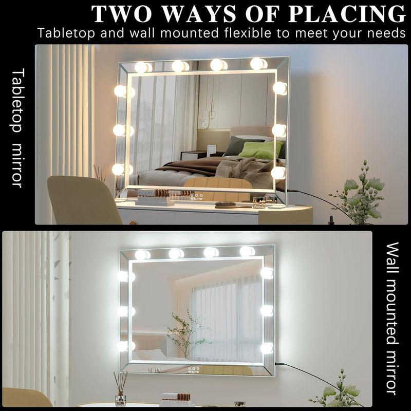 BEAUTME 女優ミラー 化粧鏡 ハリウッドミラー 大型ミラー 3種類
