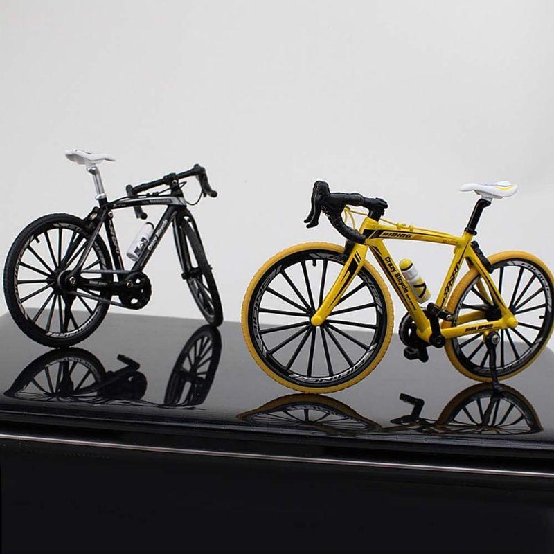 morytrade 自転車 おもちゃ ロードバイク 模型 ダイキャストカー ロードレーサー 6+ (イエロー)｜violette-shop｜02